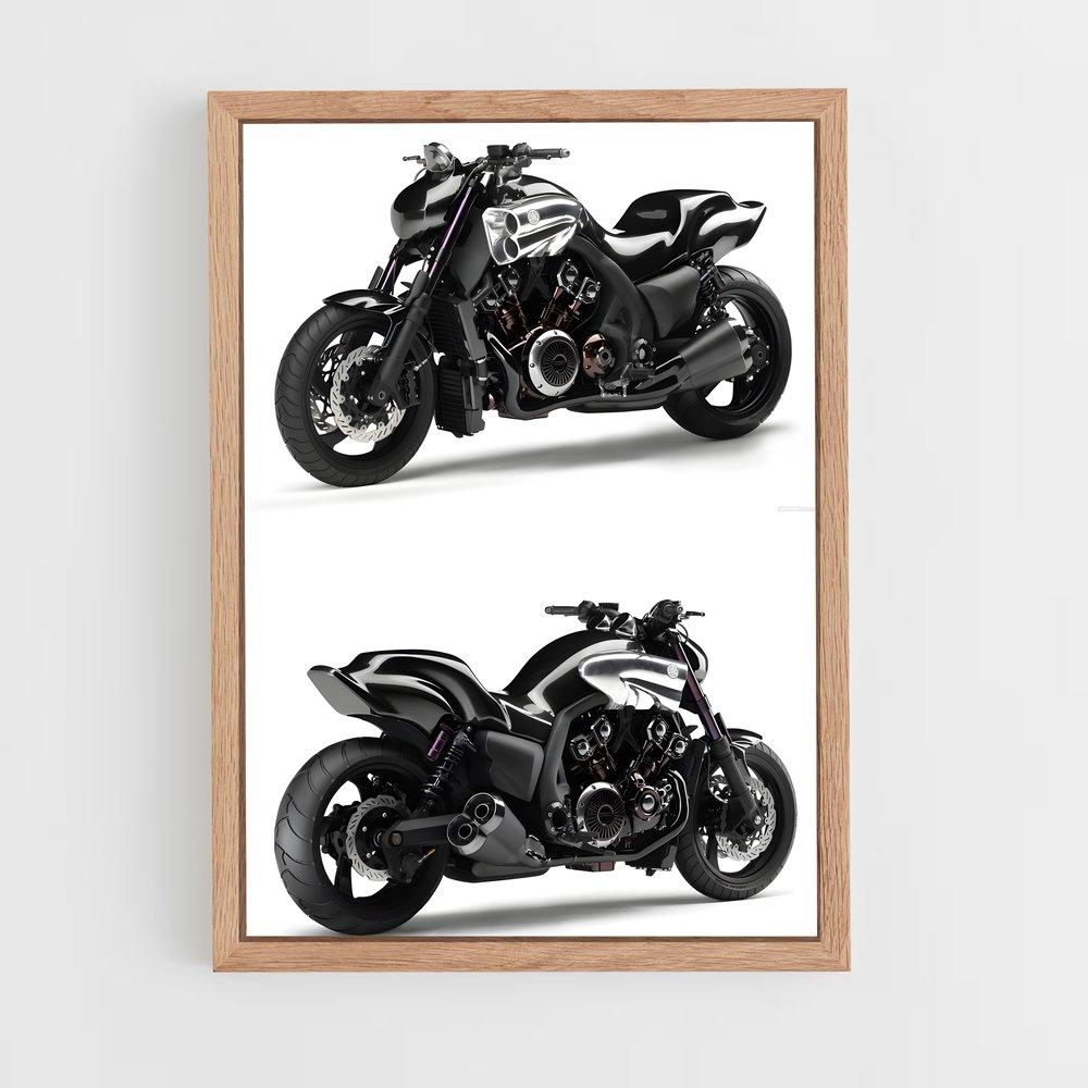 Poster Vmax Noir – affiche Yamaha (vue 4)